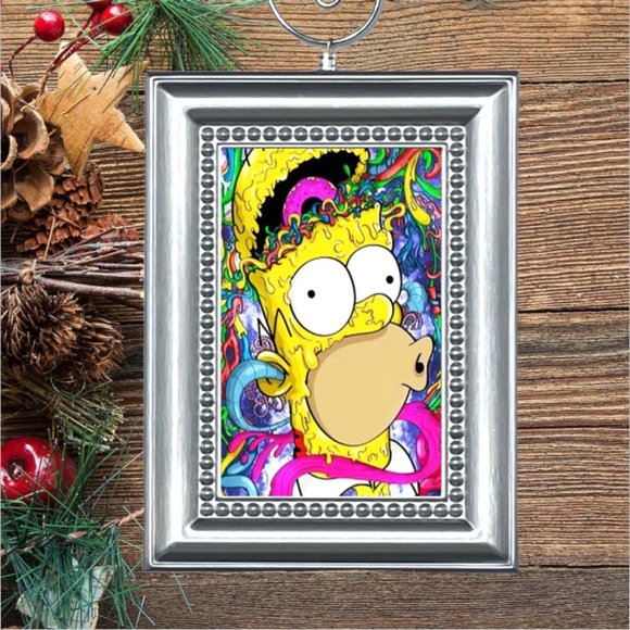Psychedelic Homer Simpson Christmas Tree Ornament‎ - Picture 1 of 3